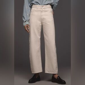 Anthropologie Pilcro High Rise Barrel Jeans in Ivory